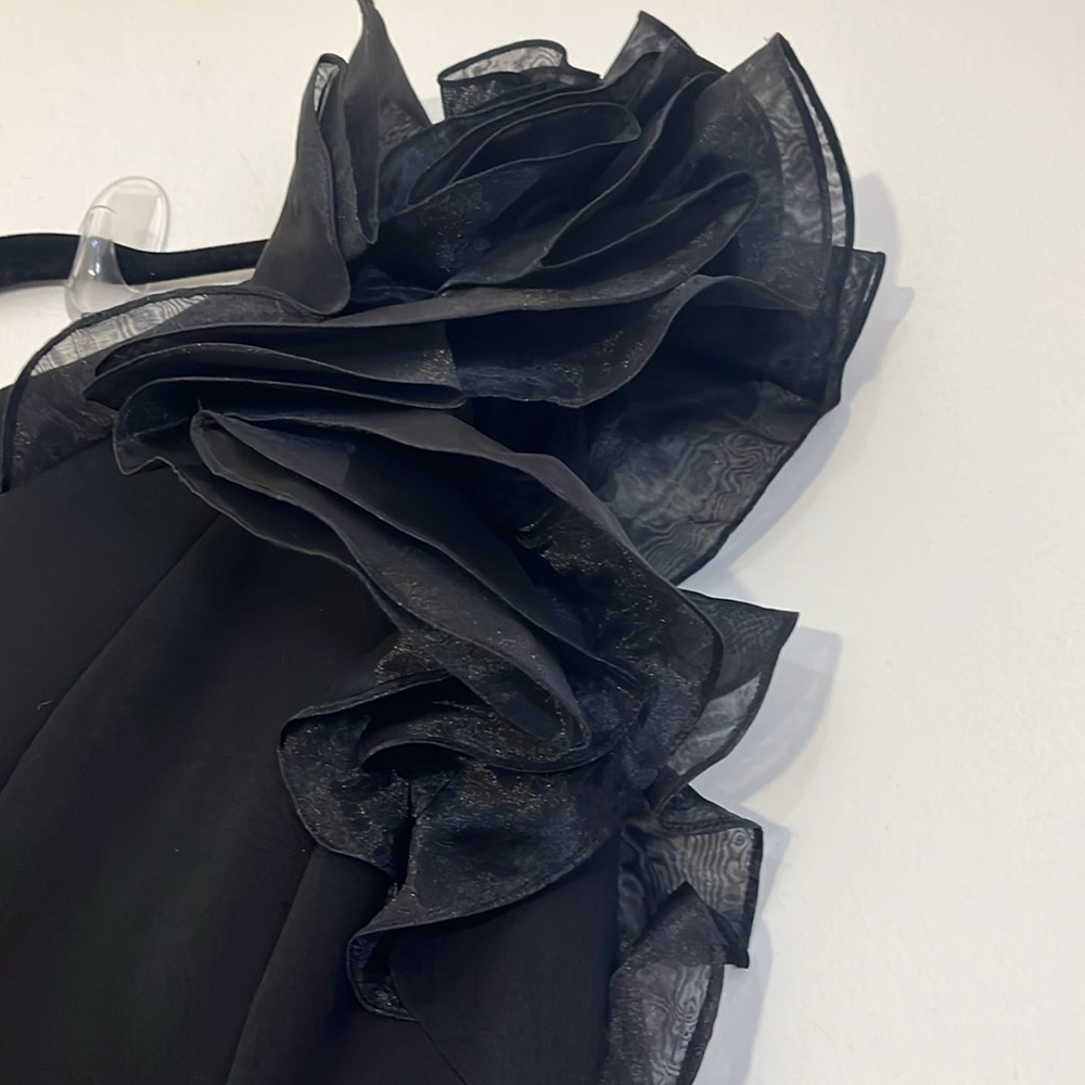 Aidan Mattox | Organza Ruffle one shoulder tulip evening gown Women’s size 8 - Picture 7 of 12